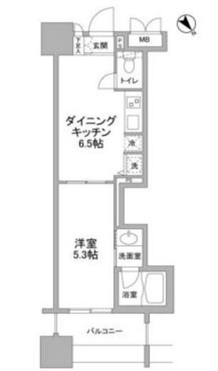 パークフラッツ横濱公園　510号室　間取り