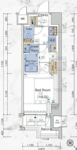 エステムプラザ横濱関内　321号室　間取り