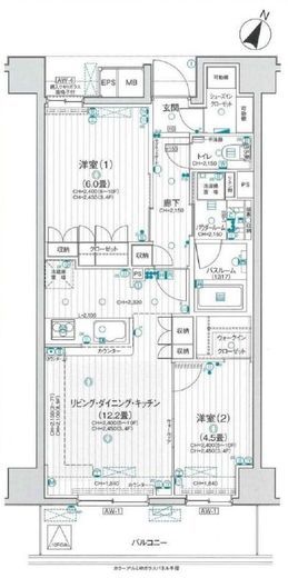 パレステージ関内大通り公園　904号室　間取り