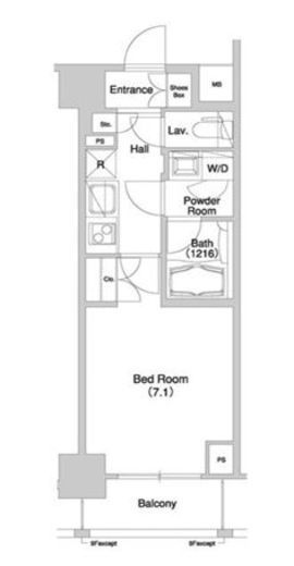 グラマシー横濱関内　204号室　間取り