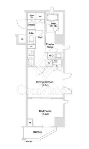 グラマシー横濱関内　805号室　間取り