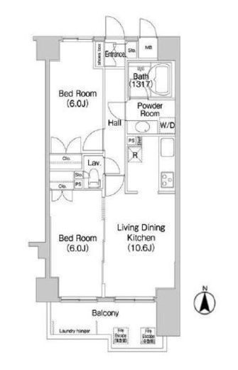 PATH横浜新子安　1002号室　間取り