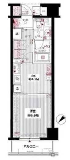 グランブリエ横濱山下公園　418号室　間取り