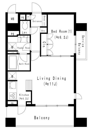 ラ・セルコート元町　705号室　間取り