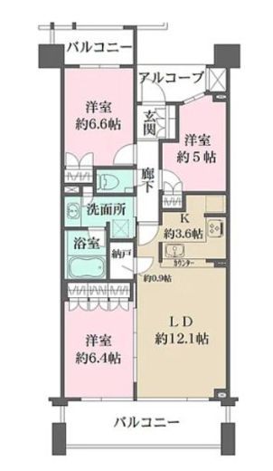 横濱紅葉坂レジデンス　1-509号室　間取り