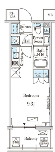 パークアクシス横濱高島町　512号室　間取り