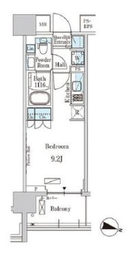 パークアクシス横濱高島町　511号室　間取り