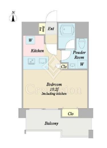 プレール・ドゥーク横濱山下町　604号室　間取り