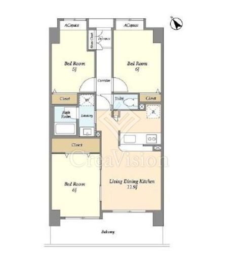 アムール横浜　502号室　間取り
