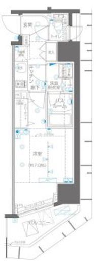 ZOOM横浜関内　206号室　間取り