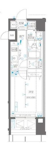 ZOOM横浜関内　908号室　間取り