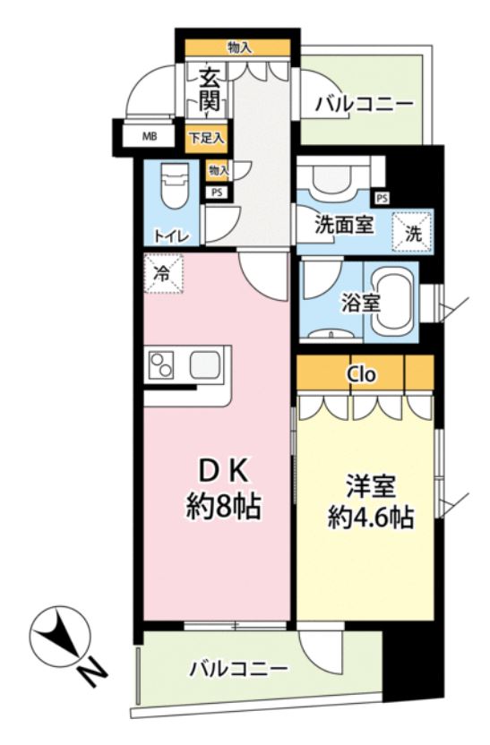 クオリア銀座３丁目　204号室　間取り