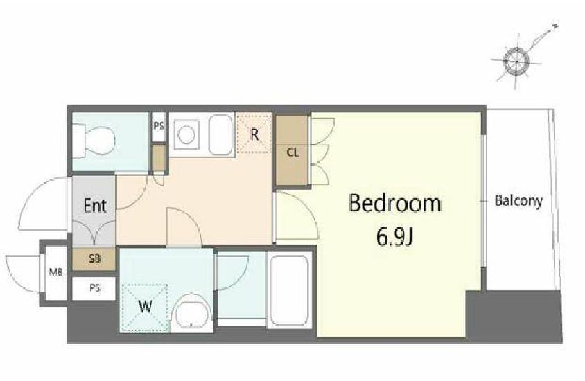 クオリア銀座３丁目　6F号室　間取り