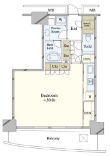 M.M.TOWERS FORESIS (エムエムタワーズフォレシス)　R-B706号室　間取り