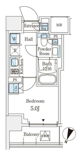 パークアクシス横浜阪東橋　317号室　間取り