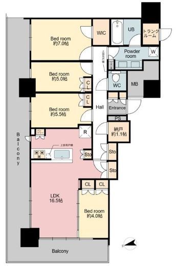 ドレッセタワー新綱島　2901号室　間取り