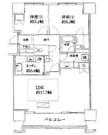 アイマークス横浜桜木町　19F1号室　間取り