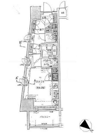 グランベル西早稲田ラフィーネ　403号室　間取り