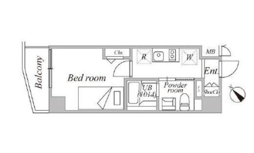 Log横浜駅東 (ログ横浜駅東)　1002号室　間取り