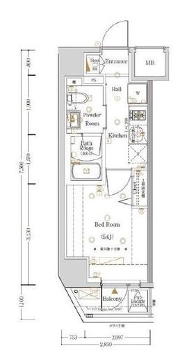 Log横浜駅東 (ログ横浜駅東)　401号室　間取り