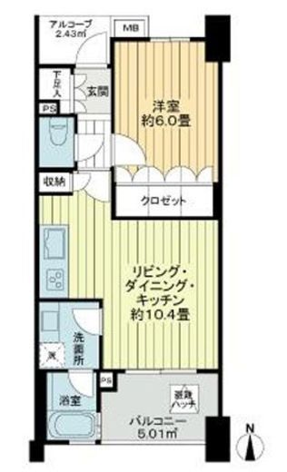 イクシア横浜鶴見　404号室　間取り