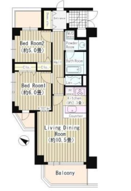 グランベル西早稲田プレシャス　401号室　間取り