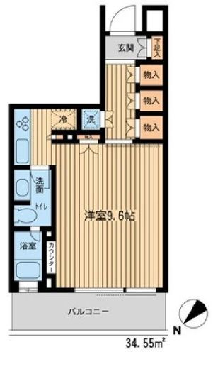HF新横浜レジデンス　1003号室　間取り