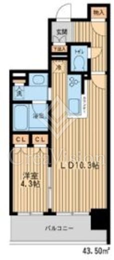 HF新横浜レジデンス　413号室　間取り