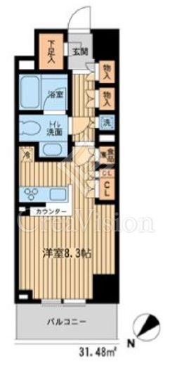 HF新横浜レジデンス　605号室　間取り