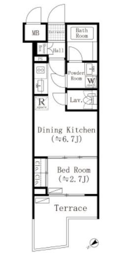 シルクパークレーン　103号室　間取り