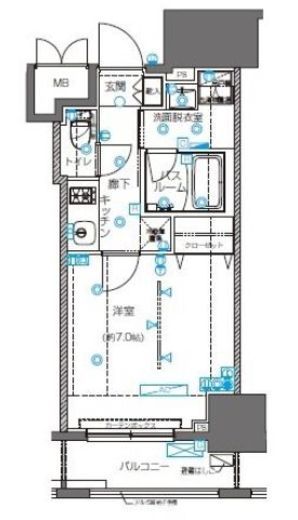 ZOOM横浜桜木町　203号室　間取り