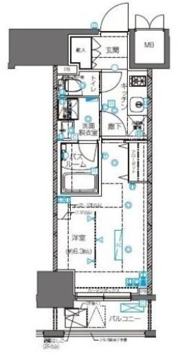 ZOOM横浜桜木町　604号室　間取り