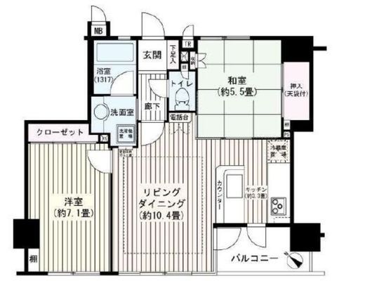 エルズ横濱　702号室　間取り