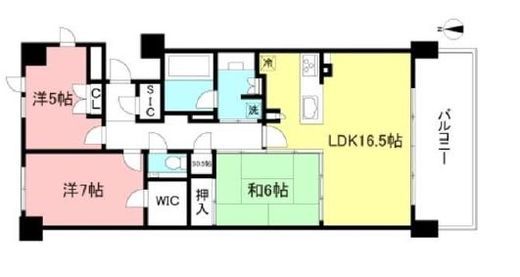 プラウド横濱ヒルトップ　304号室　間取り
