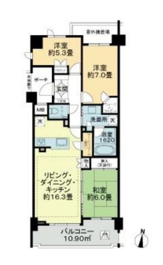 プラウド横濱ヒルトップ　506号室　間取り