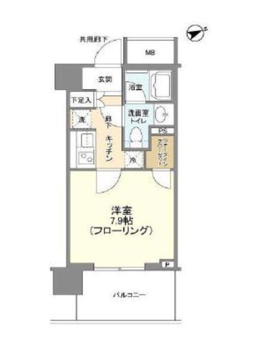 ブランズタワー大船　605号室　間取り