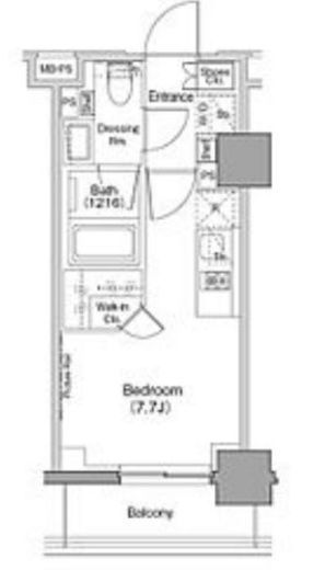ザ・パークハビオ西横浜　808号室　間取り