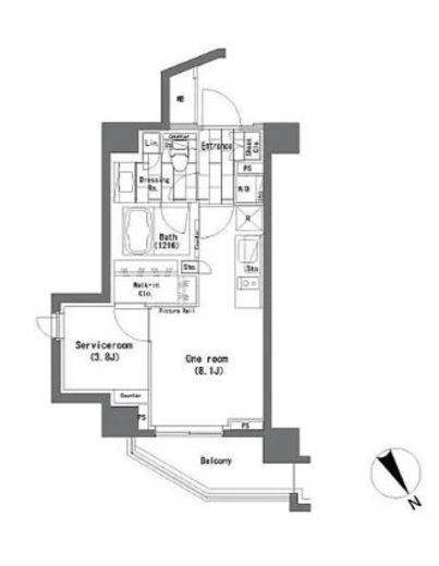 ザ・パークハビオ横浜山手　301号室　間取り