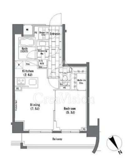 ザ・パークハビオ横浜山手　702号室　間取り