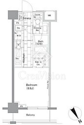 ザ・パークハビオ横浜山手　705号室　間取り