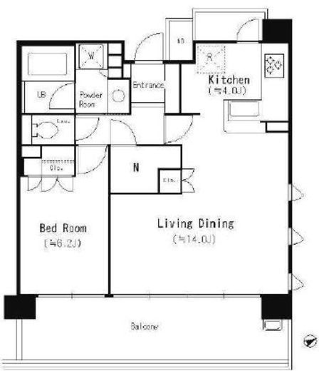 パークアクシス大船　513号室　間取り