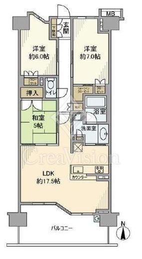 ブリリアシティ横浜磯子　G804号室　間取り