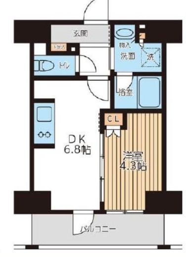 City Lux Tobe　611号室　間取り
