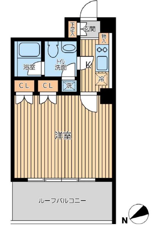 プラティーク清澄白河　704号室　間取り
