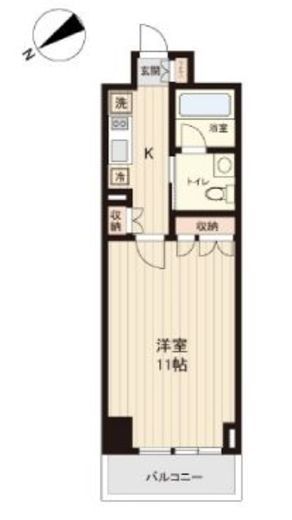 プラティーク清澄白河　211号室　間取り
