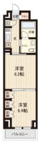 プラティーク清澄白河　602号室　間取り