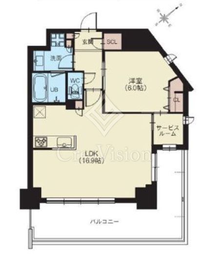 スプランディッド新横浜　701号室　間取り