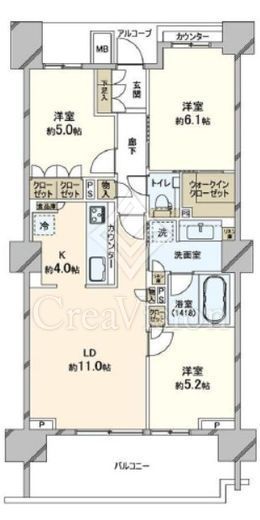 ドレッセWISEたまプラーザ　B308号室　間取り