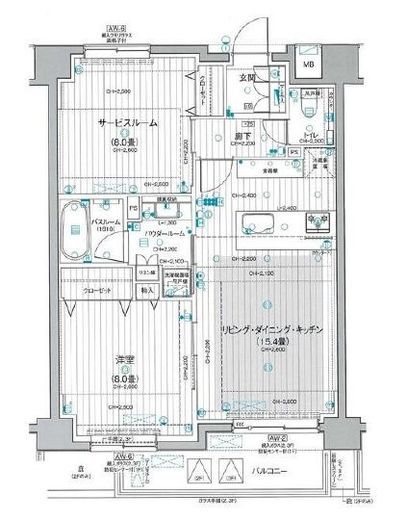 パレステージ山手石川町　203号室　間取り