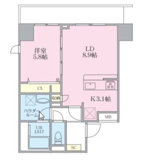 ミ・レコルテ新横浜　205号室　間取り